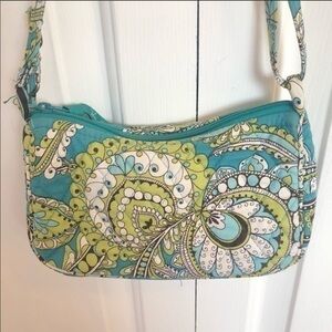 Vera Bradley Turkish Flower print paisley purse green white